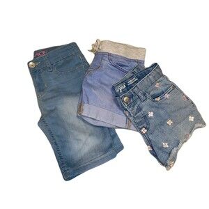 Girls Size 5 Shorts Lot Of 3 Mixed Popular Brands Excellent Condition Pre-owned
